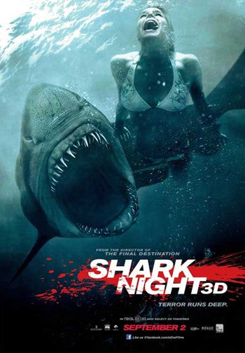 Shark Night 3D Movie Poster - 11 x 17 Print