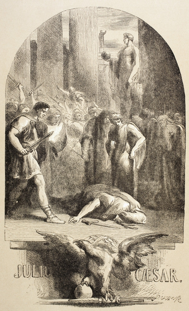 Julius Caesar Illustration Fine Art Print by Sir John Gilbert - 1890