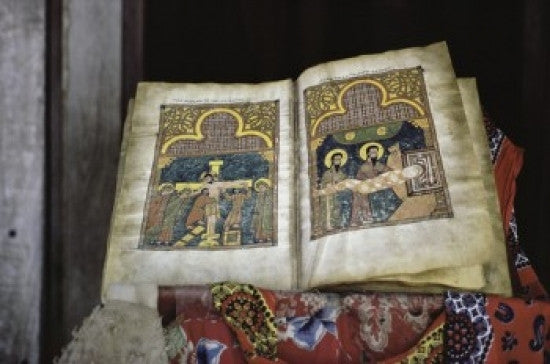 Ethiopian Bible: Crucifixion Manuscripts Fine Art Print