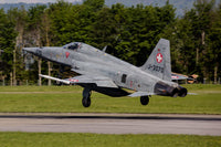 Swiss Air Force F-5E Landing in Payerne, Switzerland Fine Art Print by Timm Ziegenthaler