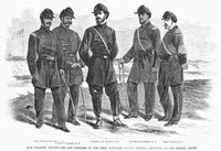 Civil War Black Troops Fine Art Print - First Louisiana Native Guards Wood Engraving, 1863
