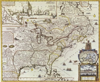 America (New France) C. 1745 Fine Art Print - Vintage Map Poster