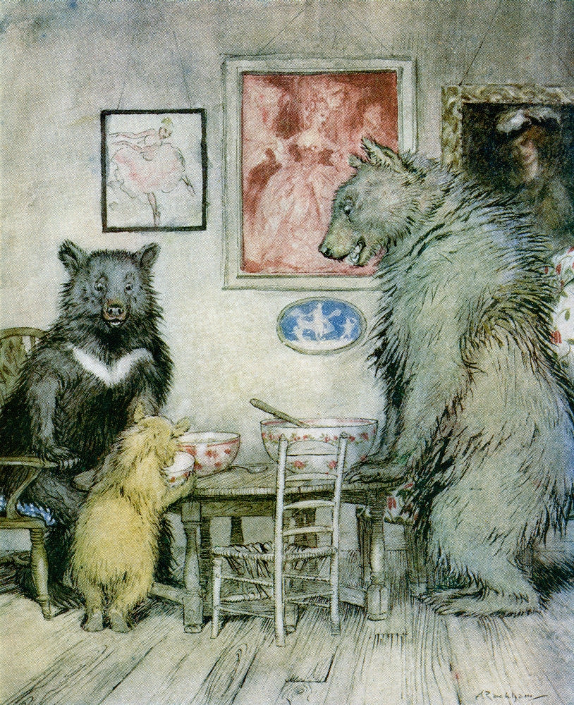Goldilocks and the Three Bears Porridge Fine Art Print by Hilary Jane Morgan