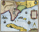 Florida Map Fine Art Print, 1591 Engraving by De Bry | Posterazzi