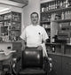 Barber Shop Scene Fine Art Print - Barber Behind Chair