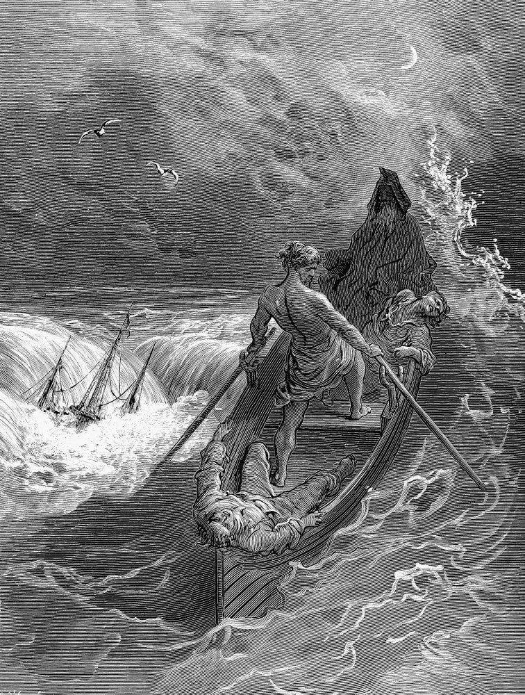 Coleridge: Ancient Mariner Fine Art Print - Engraving by Gustave Doré
