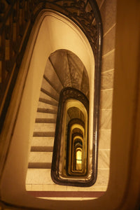 Stairwell at Palacio Barolo Fine Art Print by David Wall