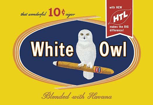 Snow Owl Cigar Advertising Placard Fine Art Print
