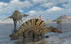 Spinosaurus Group Fine Art Print from the Cretaceous Period