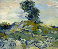 Van Gogh Rocks with Oak Tree Fine Art Print - 1888