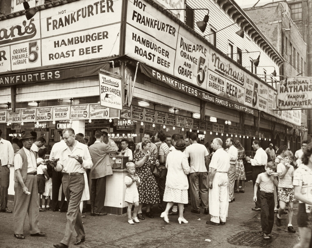 Nyc: Nathan's Famous Coney Island Photograph by Al Aumuller, 1947