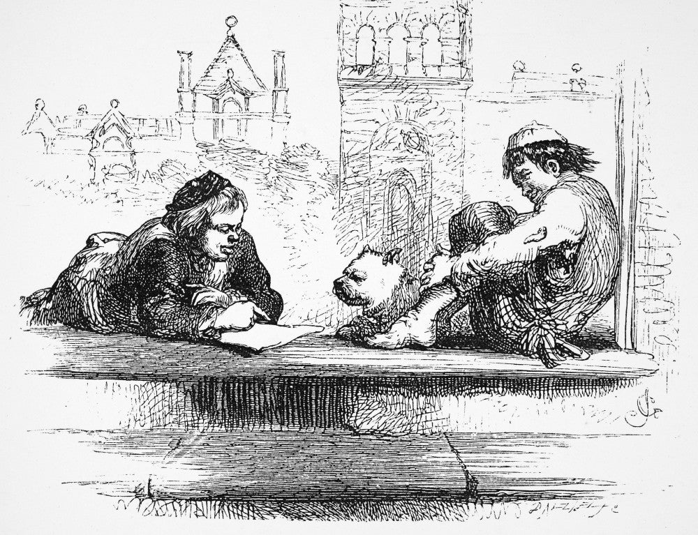 Two Gentlemen of Verona Fine Art Print - Wood Engraving | Posterazzi