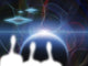 Aliens and Alien Planet with Ships Fine Art Print by Bruce Rolff
