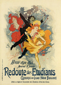 Student Winter Ball and Dance Fine Art Print by Jules Cheret