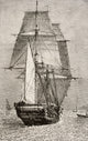 The Brig HMS Beagle Fine Art Print from Darwin's Journal (1890)