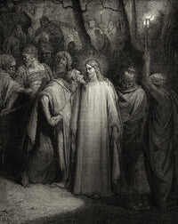 The Kiss Fine Art Print - Judas Iscariot and Jesus in Gethsemane After Gustave Dore