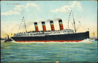 Lusitania 1915 Postcard Print - Historical Maritime Art