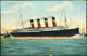 Lusitania 1915 Postcard Print - Historical Maritime Art