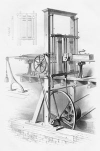 Sawmill Fine Art Print from Cyclopaedia of Useful Arts by Charles Tomlinson