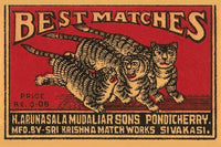 Three Tigers Factory Label Fine Art Print - Unknown Artist