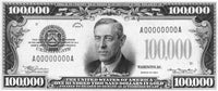 100,000 Dollar Bill Fine Art Print by Granger Collection