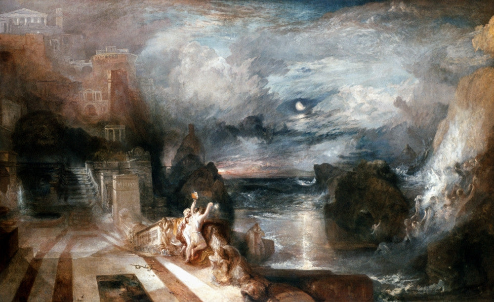 Hero and Leander Fine Art Print by Joseph Mallord William Turner