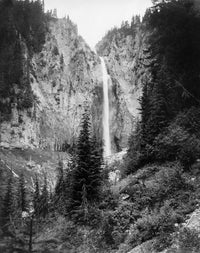 Comet Falls in Mount Rainier National Park Fine Art Print by Granger Collection