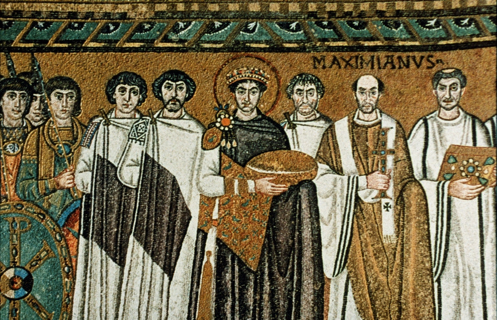 Justinian I - The Great Byzantine Emperor Mosaic Print by Granger Collection