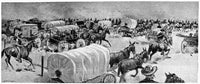 Oklahoma Land Rush Fine Art Print - Historical 1893 Scene