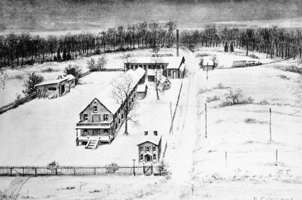 Edison Laboratory Winter Scene Fine Art Print by Richard Felton Outcault