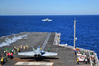 F/A-18F Super Hornet Launching from USS Carl Vinson Fine Art Print by Stocktrek Images