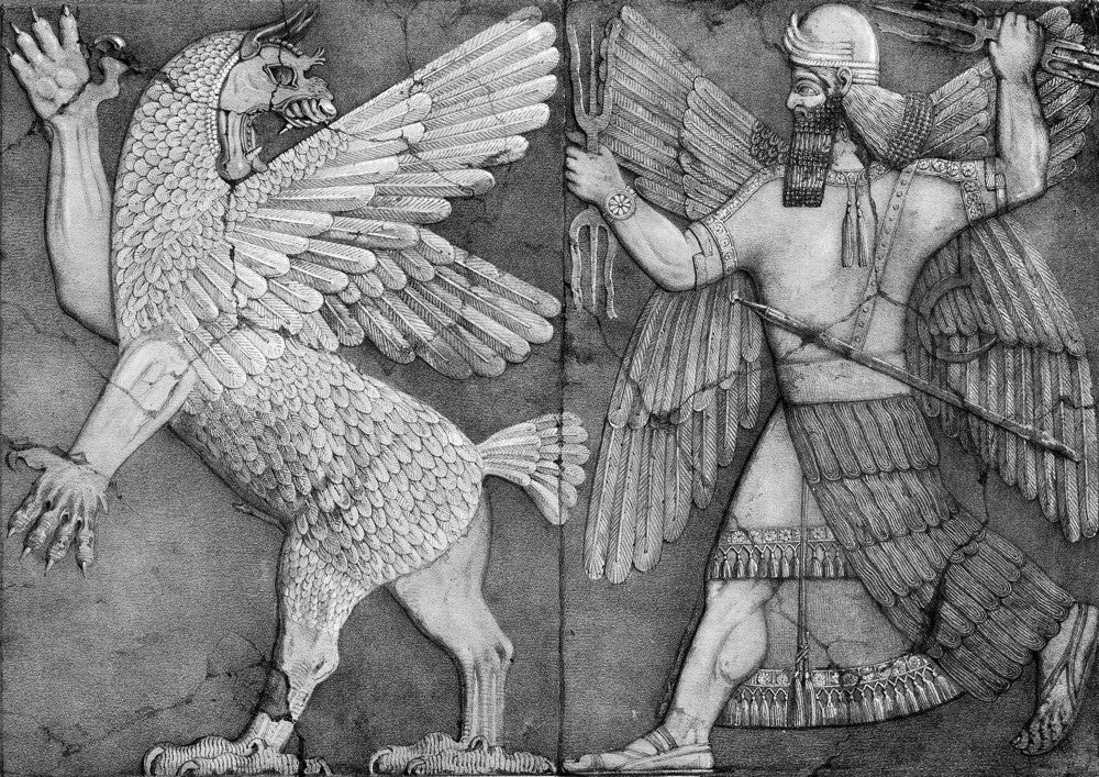 Battle Between Marduk and Zu Fine Art Print by Science Source