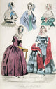 American Color Fashion Print - April 1842 from Godey's Lady's Book by Granger Collection
