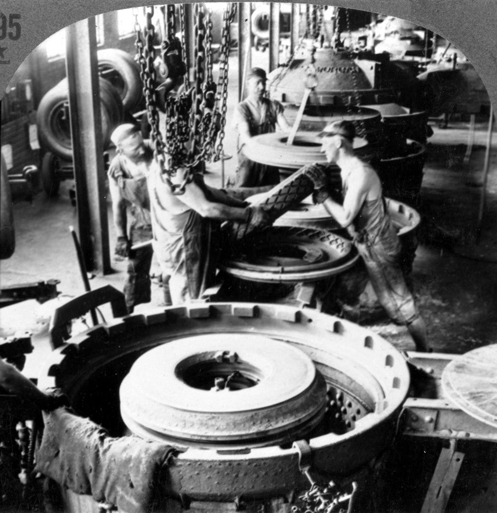 Goodyear Tires Factory Stereograph Poster Print - C1925