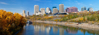 North Saskatchewan River Skyline Reflection Fine Art Print