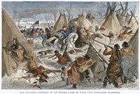 Black Kettle's Village: The Surprise Attack Fine Art Print