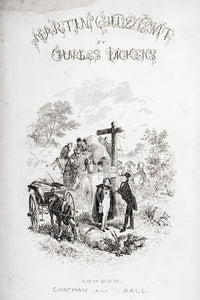 Title Page Illustration from Charles Dickens' Martin Chuzzlewit by H.K. Browne - Fine Art Print