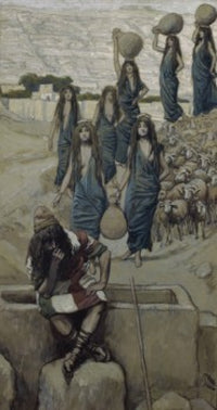 Moses at the Well at Midian Fine Art Print by James J. Tissot