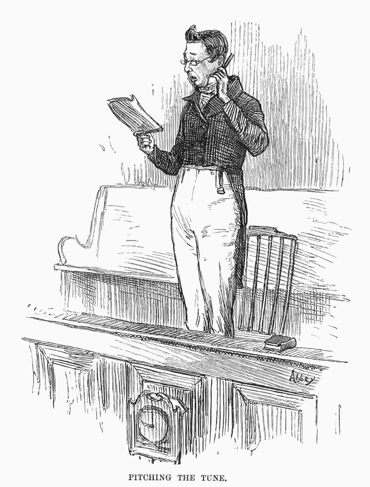 19th Century Church Chorister Line Engraving Print