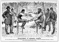 Hypnosis Cartoon Art Print - 1883 Mesmeric Science Illustration by Granger Collection