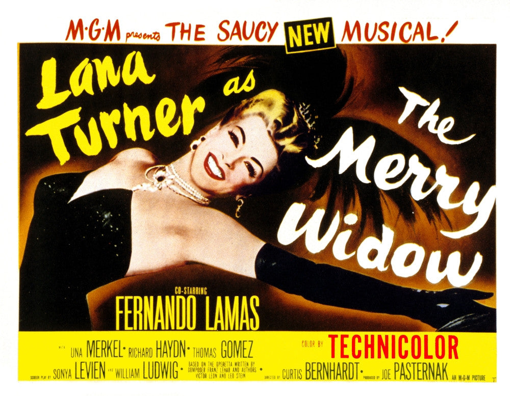 The Merry Widow Fine Art Print Featuring Lana Turner (1952)