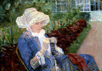 Cassatt: Lydia Crocheting in the Garden Fine Art Print by Mary Cassatt