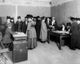 High Angle View of Suffragettes in an Office Fine Art Print