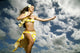 Hawaiian Girl Dancing Hula on the Ocean Shoreline Fine Art Print by Kicka Witte