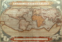 World Map Fine Art Print by Abraham Ortelius - 1570
