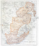 Historical Map of British South Africa - 1900 Fine Art Print