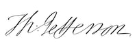 Thomas Jefferson Autograph Signature Fine Art Print by Granger Collection