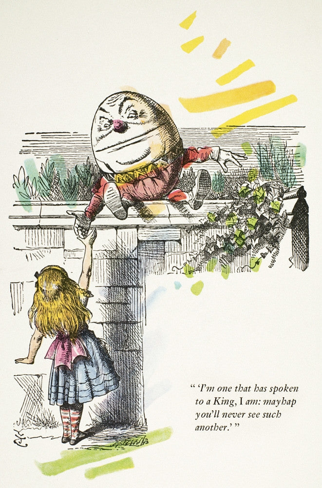 Nhumpty Dumpty Offers Alice His Hand - Fine Art Print