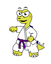 Stegosaurus Practicing Karate Fine Art Print