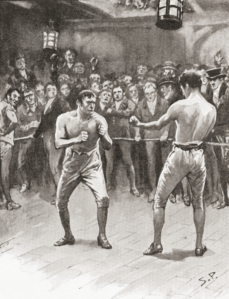 Bare-Knuckle Boxing in the 19th Century Fine Art Print by Ken Welsh